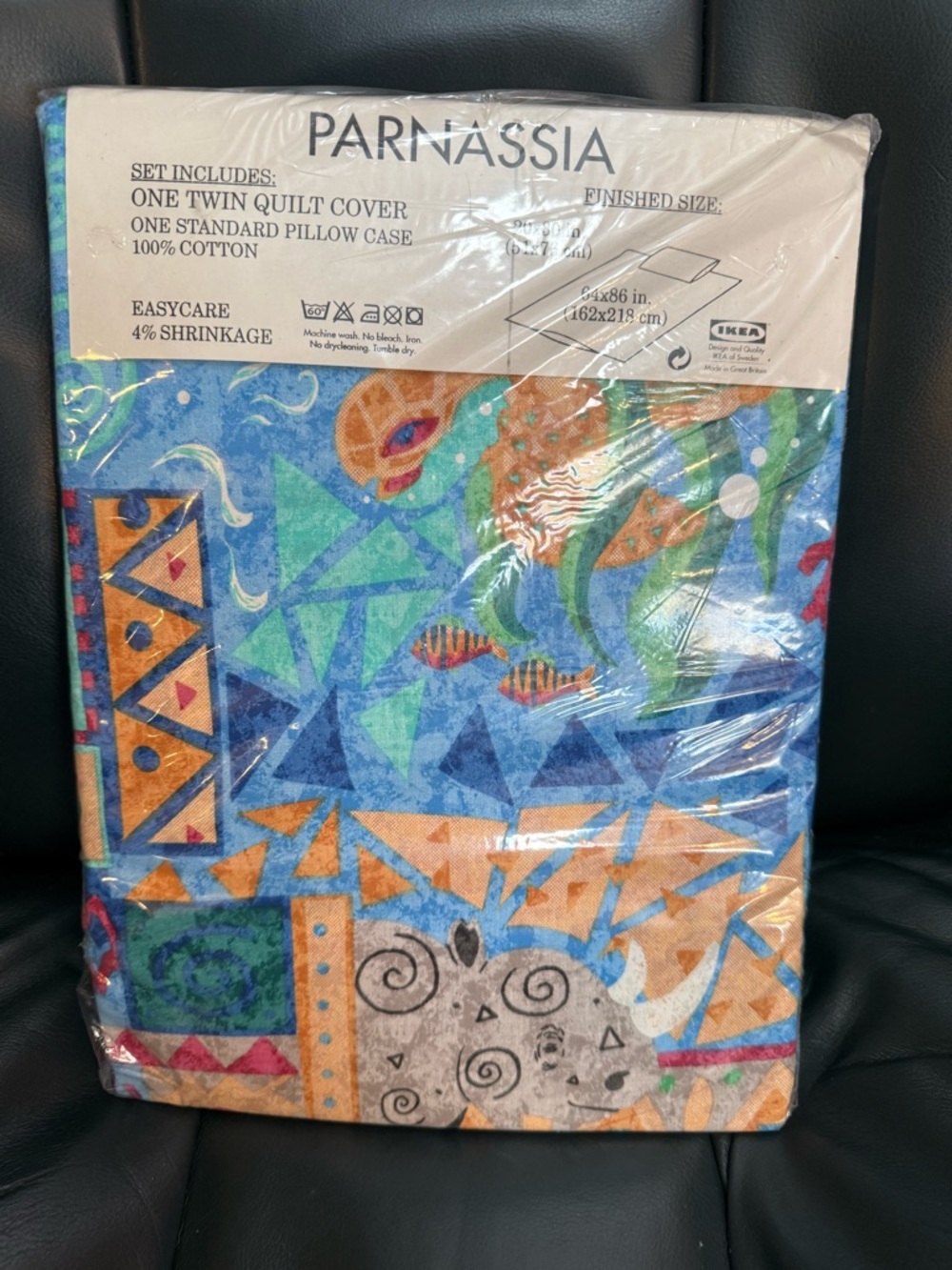 IKEA Parnessia Twin Comforter Cover with Pillowcase